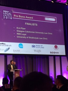 Scott+Co Scottish Legal Awards Pro Bono Finalists