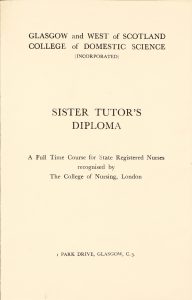 image of the front cover of the syllabus stating "recognised by the College of Nursing, London"