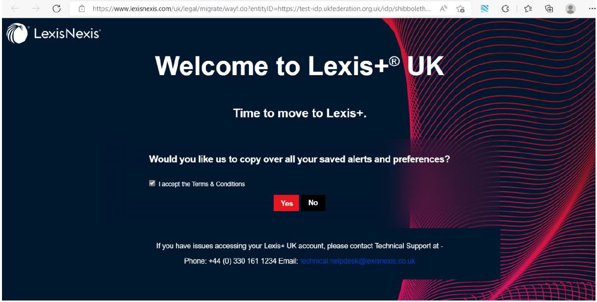 Lexis Plus UK terms and conditions page
