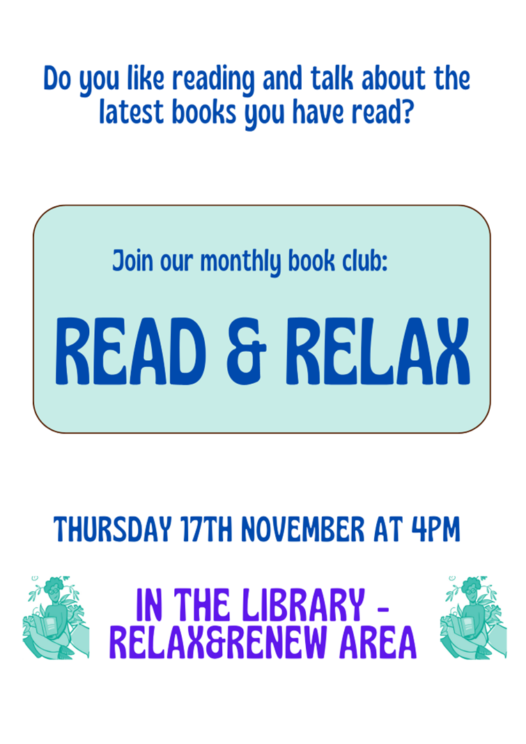 Read&Relax book club poster