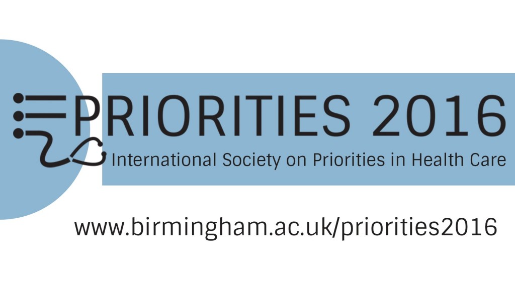 Priorities conference in September 2016